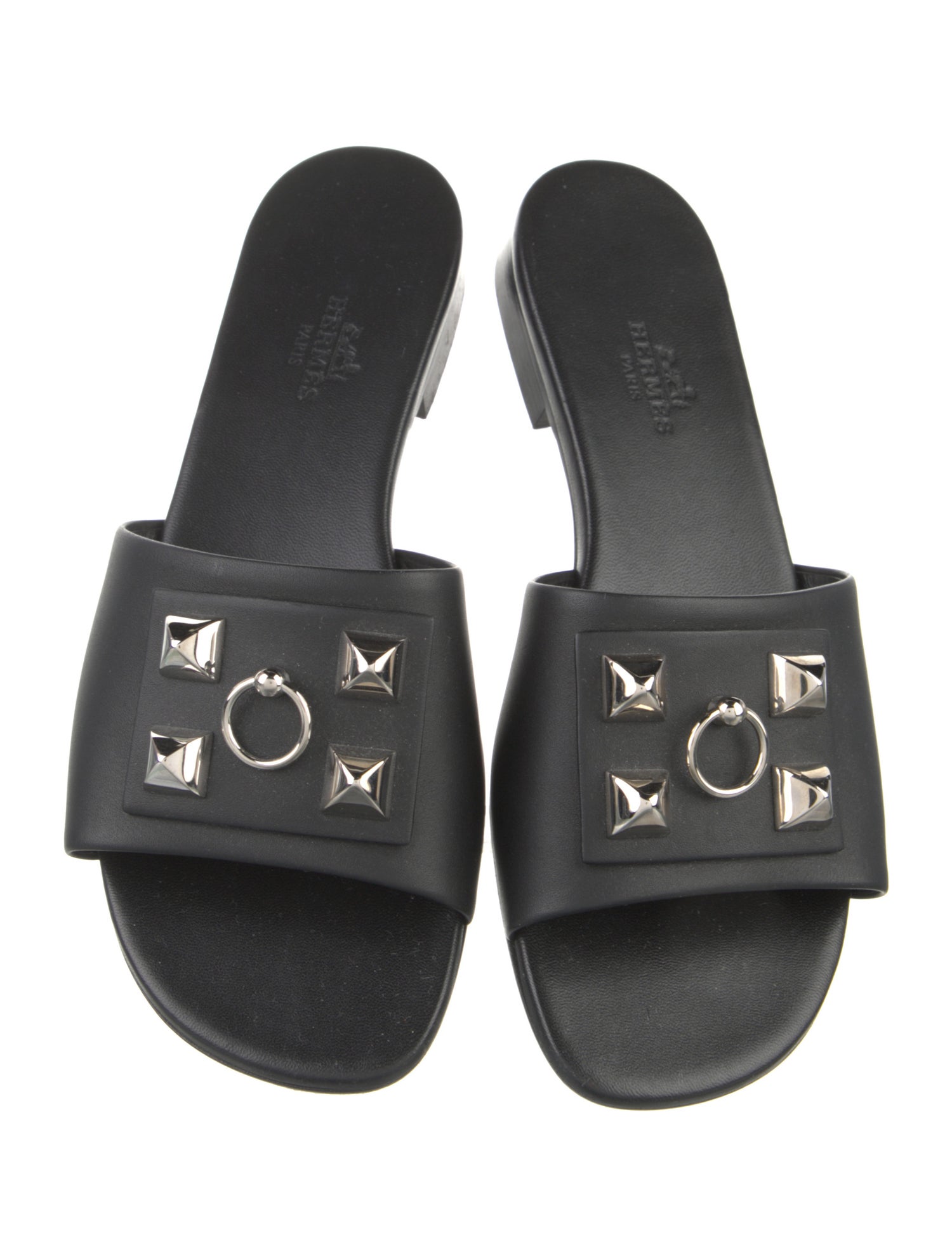 Hermès Dune Leather Slides